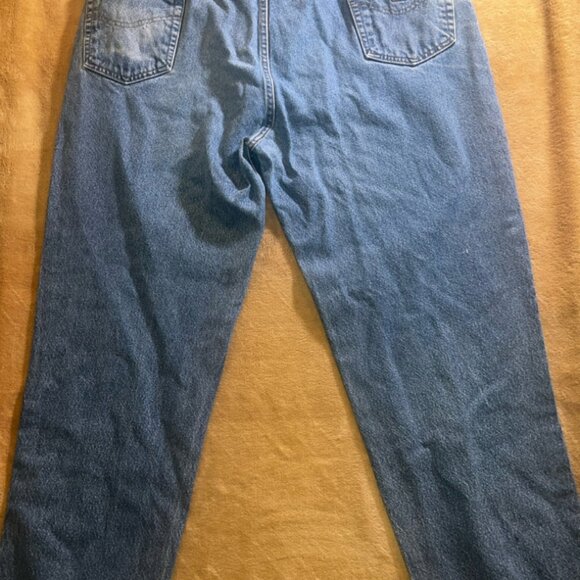 Vtg Carhartt Men 46 x 32 Denim Relaxed Fit Work 5 Pocket Jeans‎ Pants (S) - Picture 10 of 12